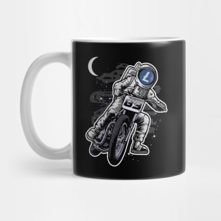 Astronaut Motorbike Litecoin Lite Coin LTC To The Moon Crypto Token Cryptocurrency Wallet Birthday Gift For Men Women Kids Mug